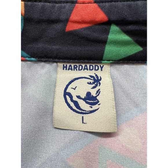 HARDADDY Men's L Party Hawaiian Mexican Shark Sombrero Button Up Shirt - Picture 3 of 4
